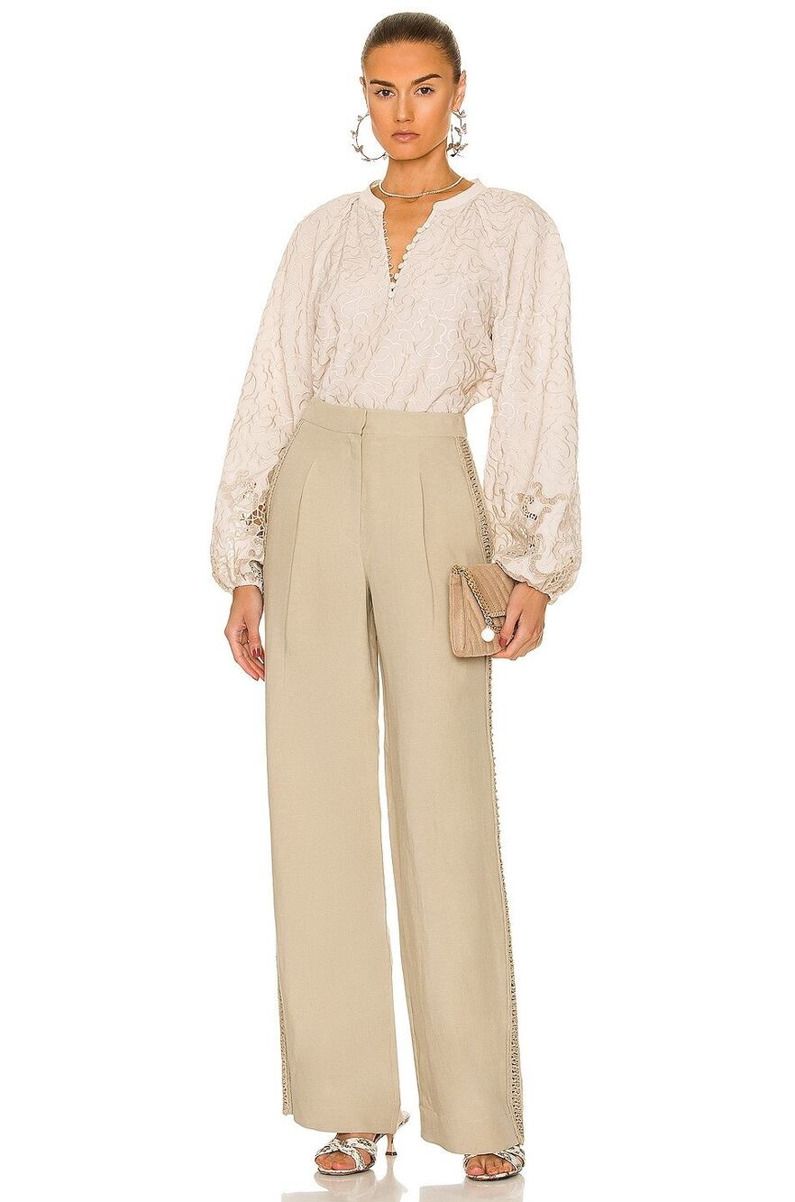 NWT Jonathan Simkhai Blouse Color Chantilly Size Small (Oversized)